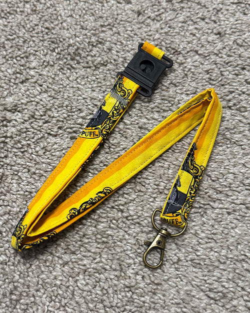 Harry Potter lanyard with safety release in Hogwarts House colors