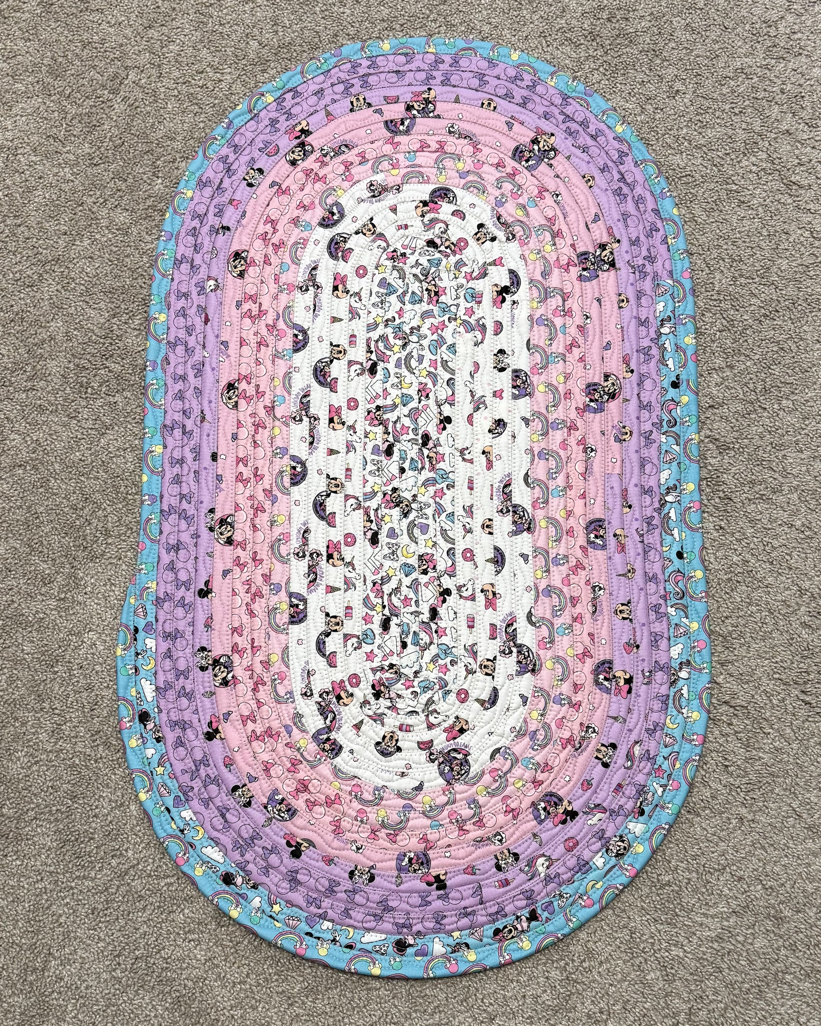 Minnie Mouse Jelly Roll Rug – handmade cotton character rug