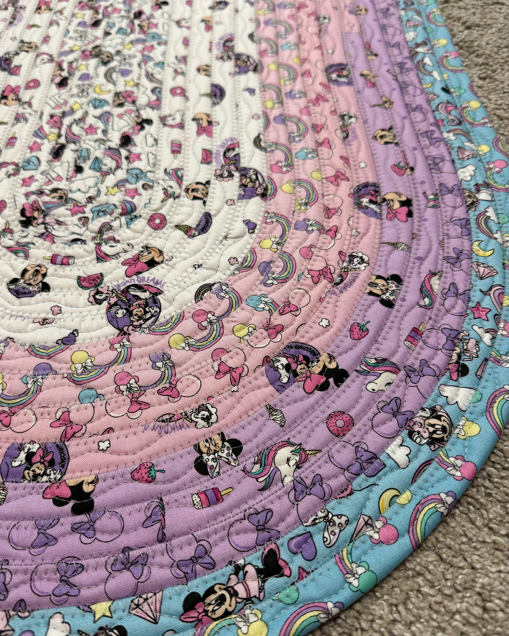 Minnie Mouse Jelly Roll Rug – handmade cotton character rug