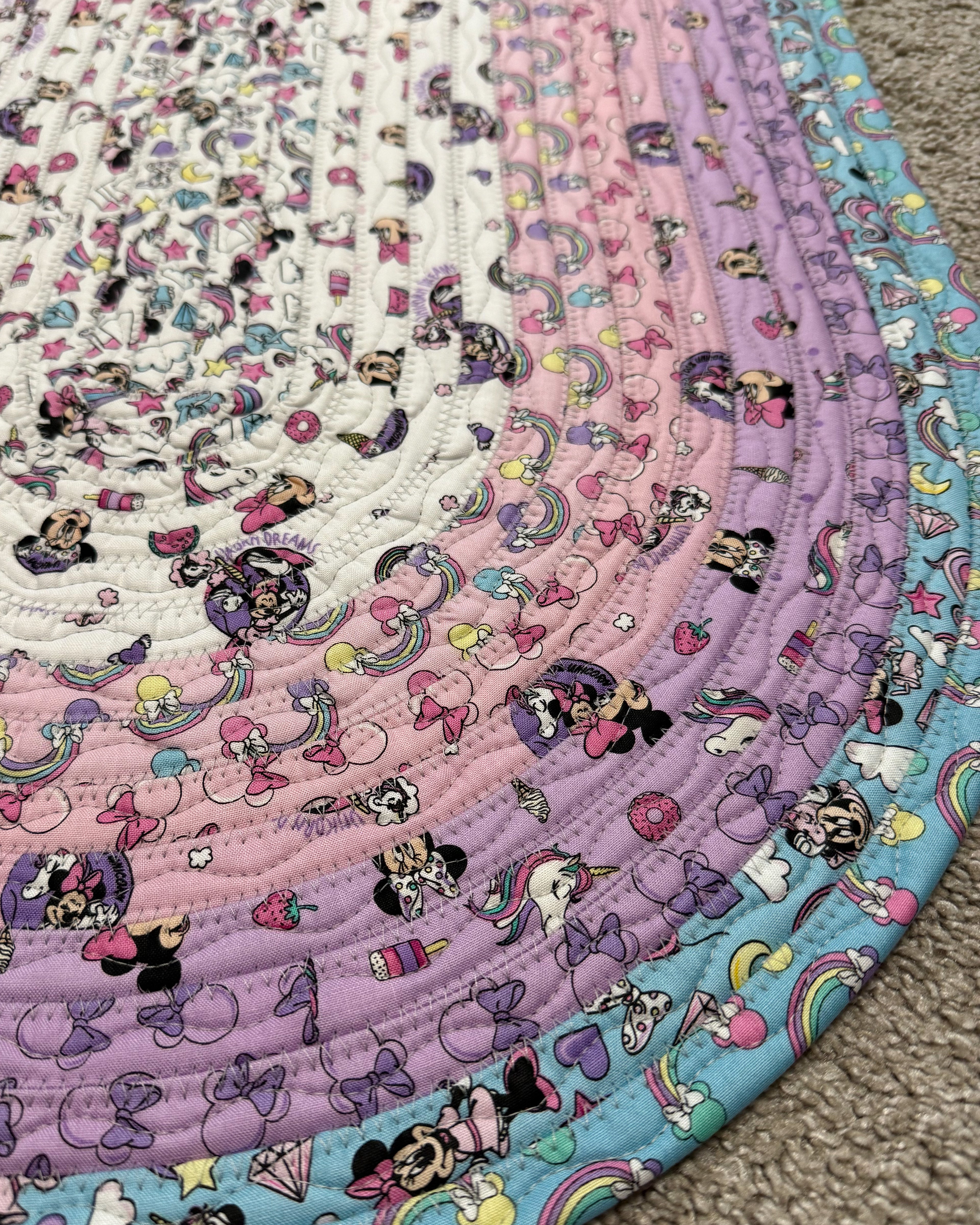 Minnie Mouse Jelly Roll Rug – handmade cotton character rug