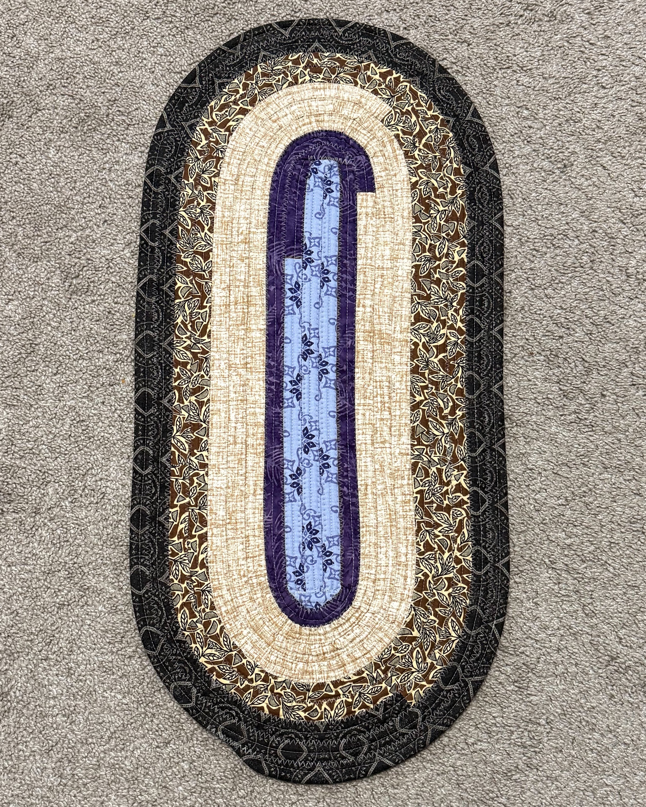 Purple Brown Small Jelly Roll Rug